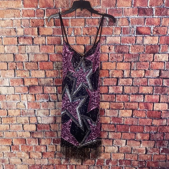 Nasty Gal | Dresses | Nasty Gal Tassel Beaded Star Mini Dress | Poshmark